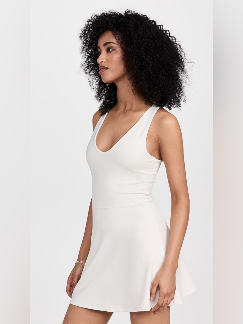 Reformation Cream V-Neck Sleeveless Mini Dress - Picture 2 of 7